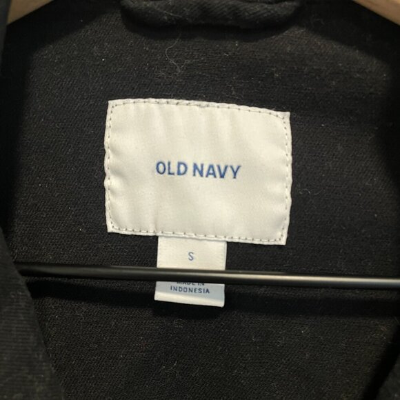 Old Navy Black Cotton Blend Moto Jacket Small - Picture 2 of 4
